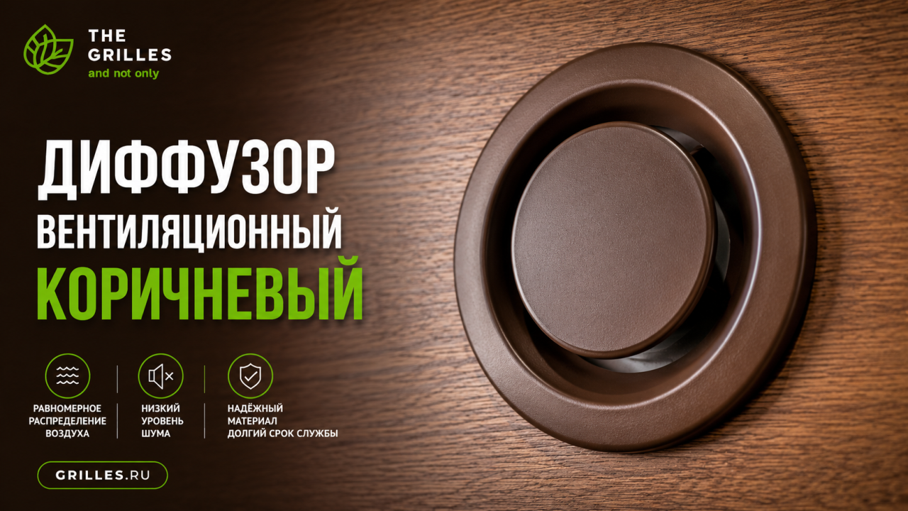 Диффузор вентиляционный коричневый